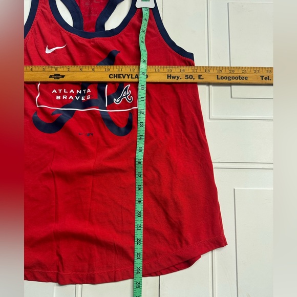 Atlanta Braves Nike Tank Top Racerback Red MLB Baseball Women's Large - Picture 5 of 6